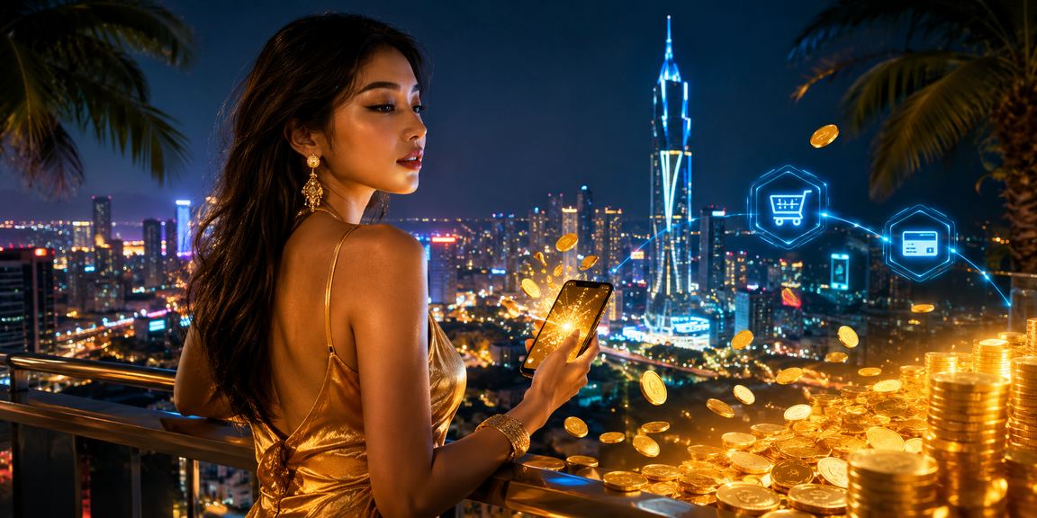 Pemain Malaysia memainkan permainan meja kasino dalam talian melalui telefon pintar di Kuala Lumpur